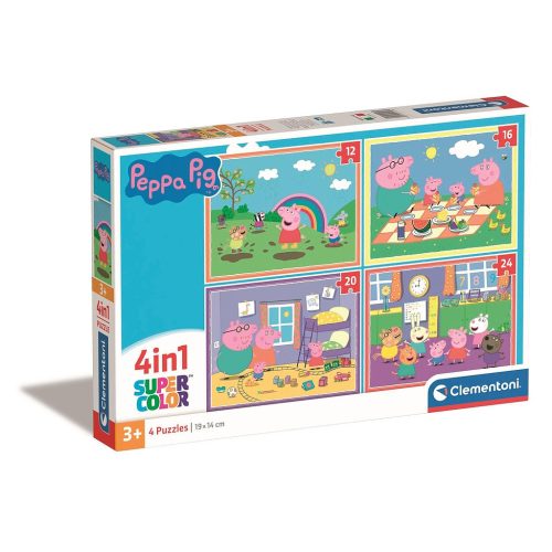 Peppa malac Picnic and School 4 az 1-ben puzzle Clementoni