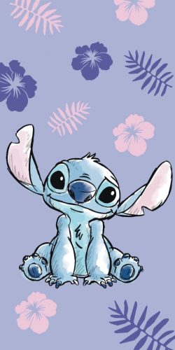 Disney Lilo és Stitch, A csillagkutya Purple fürdőlepedő, strand törölköző 70x140cm