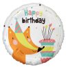 Róka Happy Birthday Fox fólia lufi 36 cm