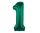 Zöld B&C Bottle Green 1-es szám fólia lufi 85 cm