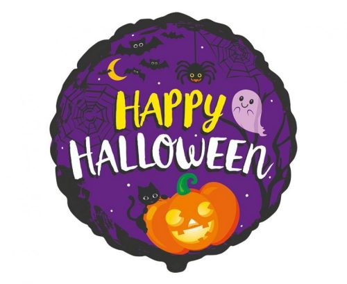 Happy Halloween Purple fólia lufi 48 cm (WP)