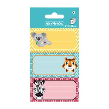 Herlitz: Cute Animals füzetcímke - 9 db-os