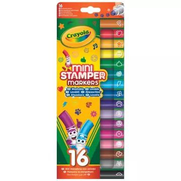 Crayola: Mini mintázó filctoll készlet - 16 db