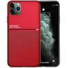 Huawei Mate 40 Pro Plus, Szilikon tok, közepesen ütésálló, mágneses tartóval kompatibilis, karbon minta, Wooze Carbon, piros