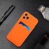 Xiaomi Redmi Note 9T 5G, Szilikon tok, kártyatartóval, Wooze Card Slot, narancssárga