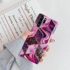 Apple iPhone XR, Szilikon tok, sokszöges márvány minta, Wooze Geometric Marble, színes/lila