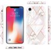 Samsung Galaxy A31 SM-A315F, Szilikon tok, sokszöges márvány minta, Wooze Geometric Marble, színes/fehér