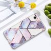 Samsung Galaxy S20 Ultra 5G SM-G988, Szilikon tok, sokszöges márvány minta, Wooze Geometric Marble, színes/kék