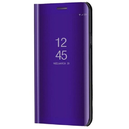 Xiaomi Redmi Note 11 / Note 11S, Oldalra nyíló tok, hívás mutatóval, Smart View Cover, lila (utángyártott)