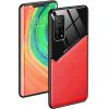 Xiaomi Redmi Note 11 Pro Plus, Szilikon tok, bőr és plexi hátlap, közepesen ütésálló, mágneses tartóval kompatibilis, Wooze Texture, piros