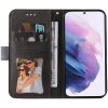 Samsung Galaxy A22 4G SM-A225F, Oldalra nyíló tok, stand, kártyatartóval, kézpánttal, Wooze Colour Wallet, szürke