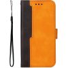 Samsung Galaxy A23 4G / A23 5G SM-A235F / A236U, Oldalra nyíló tok, stand, kártyatartóval, kézpánttal, Wooze Colour Wallet, narancssárga