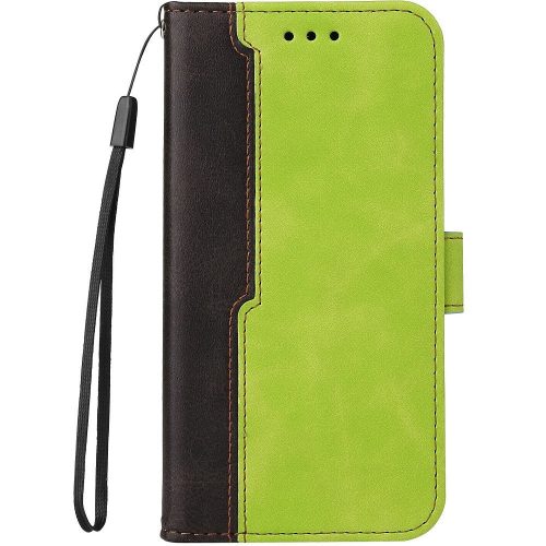 Samsung Galaxy A23 4G / A23 5G SM-A235F / A236U, Oldalra nyíló tok, stand, kártyatartóval, kézpánttal, Wooze Colour Wallet, zöld