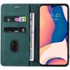 Huawei P50 / P50E, Oldalra nyíló tok, stand, kártyatartóval, kézpánttal, Wooze Business Plus, zöld