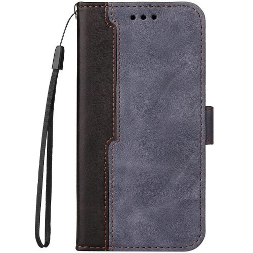 Samsung Galaxy M54 5G SM-M546B, Oldalra nyíló tok, stand, kártyatartóval, kézpánttal, Wooze Colour Wallet, szürke