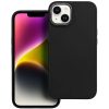 Apple iPhone 15 Pro Max, Szilikon tok, közepesen ütésálló, fémhatású kamera keret, Frame Case, fekete