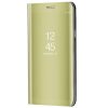 Samsung Galaxy A90 5G SM-A908B, Oldalra nyíló tok, hívás mutatóval, Smart View Cover, arany (utángyártott)