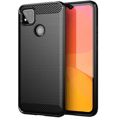 Xiaomi Mi 9 Pro / 9 Pro 5G, Szilikon tok, közepesen ütésálló, szálcsiszolt, karbon minta, fekete