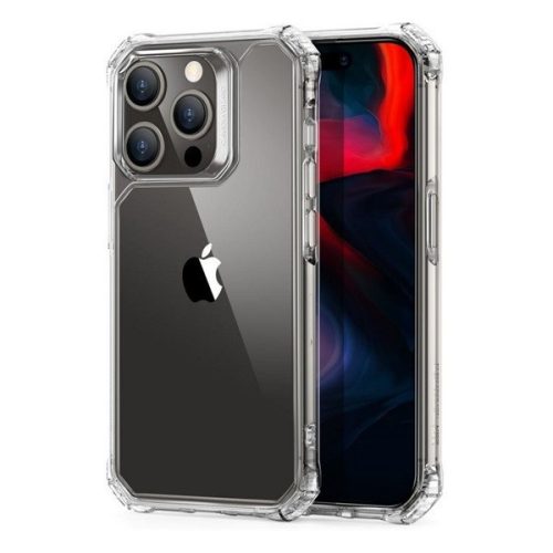 Apple iPhone 15 Pro Max, Szilikon tok, műanyag hátlappal, légpárnás sarok, közepesen ütésálló, ESR Air Armor, átlátszó