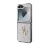 Guess 4G Metal Logo PU Samsung Galaxy Z Flip6 hátlap tok, rózsaszín