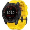 Garmin Fenix 5 / 6 / 6 Pro / 7, szilikon pótszíj, állítható, TP IconBand, sárga