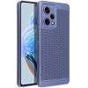 Xiaomi Redmi K60 Ultra, Műanyag hátlap védőtok, légáteresztő, lyukacsos minta, Breezy, kék