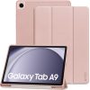 Samsung Galaxy Tab A9 (8.7) SM-X110 / X115, mappa tok, közepesen ütésálló, érintőceruza tartó, érintőceruza nélkül, Trifold, TP SC Pen Holder, rózsaszín