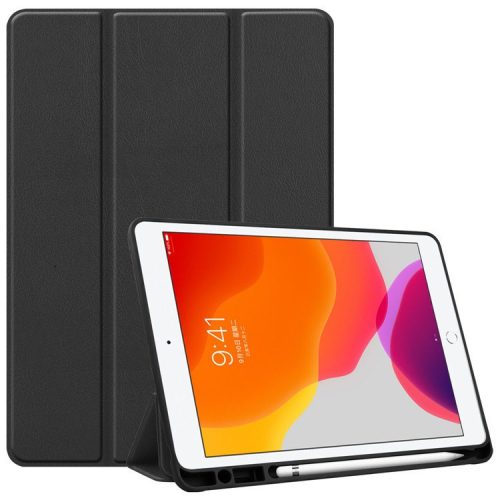 Samsung Galaxy Tab S9 FE Plus (12.4) SM-X610 / X616B, mappa tok, érintőceruza tartó, érintőceruza nélkül, Trifold, Wooze Trifold Pencil Holder, fekete